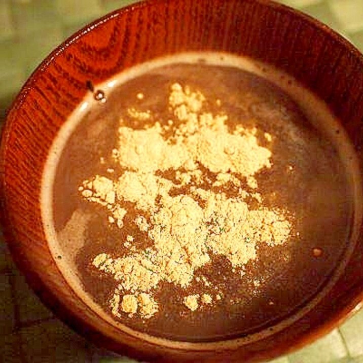 香ばしい♪ お汁粉缶と黒麦茶で餅なし汁粉